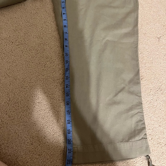 NWT Caribbean Joe khaki green 100% cotton cargo pants - Picture 10 of 15